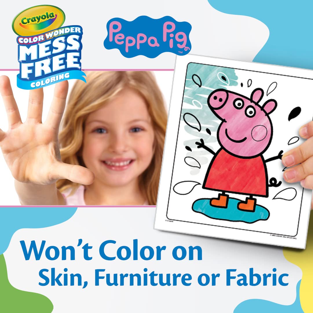 Crayola Peppa Pig Color Wonder, Mess Free Coloring Activity Set, Toddler Coloring Kit, Peppa Pig Toy, Gift for Kids, Ages 3+ Crayola