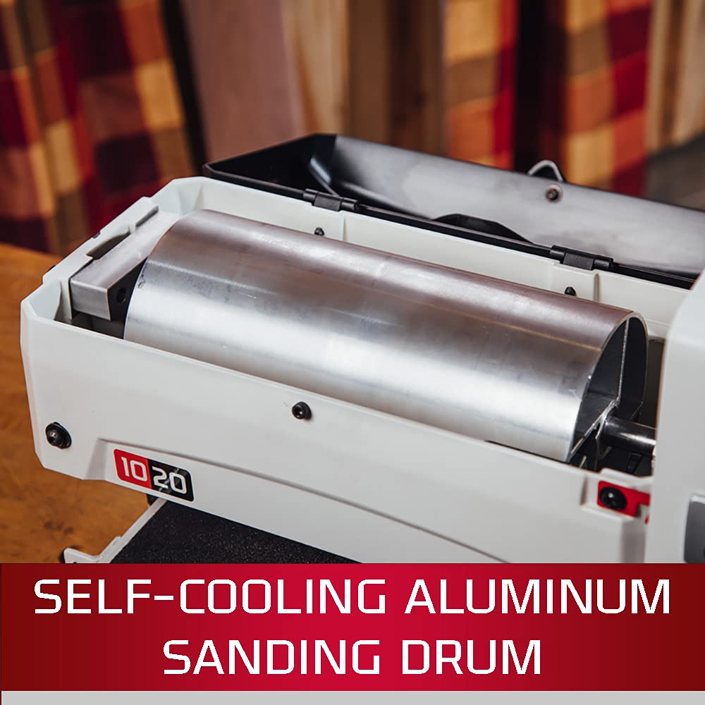 JET 10-Inch Benchtop Drum Sander, 10 FPM, 1 HP, 1Ph 115V (JWDS-1020) Jet