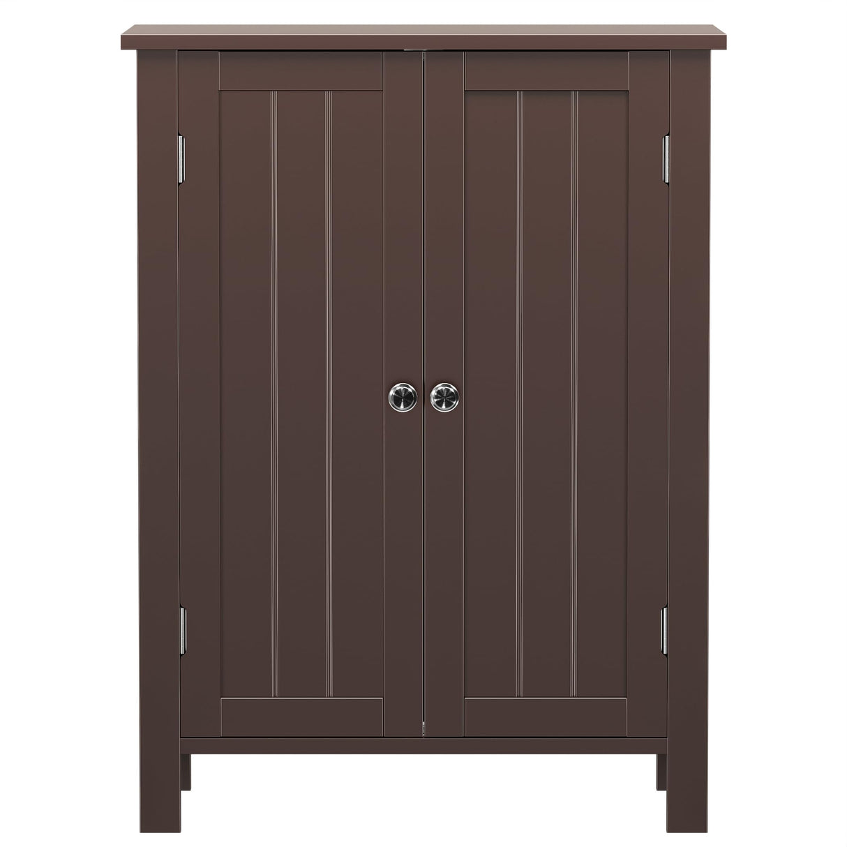 SUPER DEAL Modern Bathroom Floor Storage Cabinet with Adjustable Shelf and Double Door Rust Proof, Living Room Modern Home Furniture Storage SUPER DEAL