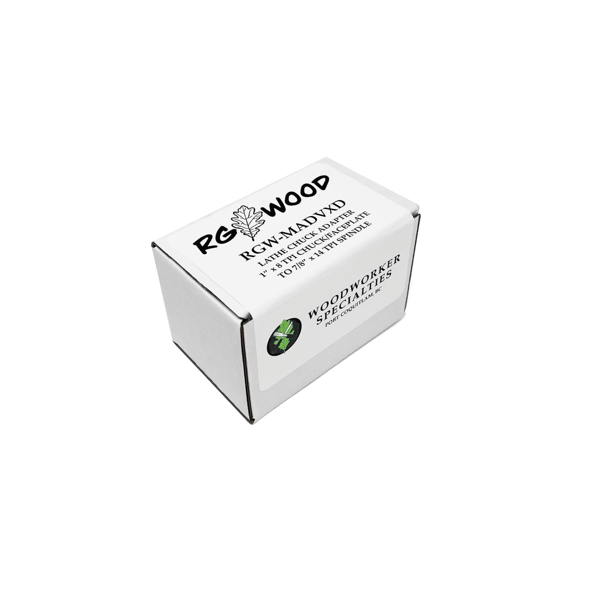 RGWOOD Lathe Chuck Faceplate Adapter from 7/8" x 14 tpi Lathe (Beaver Rockwell etc) to 1" x 8tpi Faceplate or Chuck RGWOOD