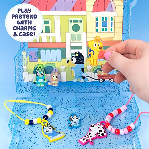 Horizon Group USA Bluey Friendship Jewelry, Create 4 Bluey Charm Bracelets & 2 Bluey Charm Necklaces, Includes 150 Beads & 6 Rubber Charms with Bluey Horizon Group USA