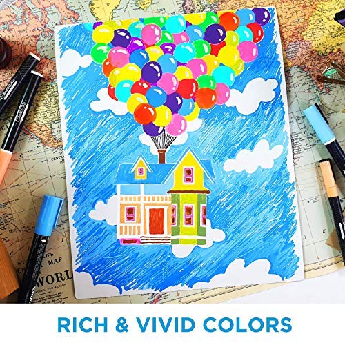 Chalkola 8 Pastel Liquid Chalk Markers for Chalkboard Signs, Blackboard, Window, Labels, Bistro, Glass, Car - Washable Wet Wipe Ink Chalk Board Chalkola