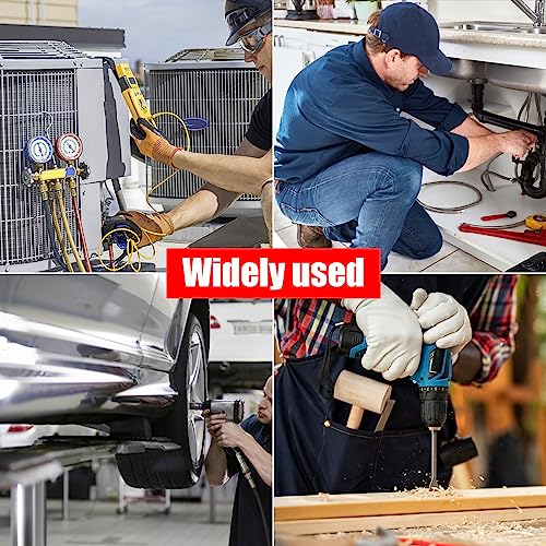 MELOTOUGH 16 Inch Tool Bag Canvas Tool Tote Bags with Zipper Heavy Duty Portable Tool Bag Organizer for Electrician,Plumbing,Technician,HVAC (Black) MELOTOUGH