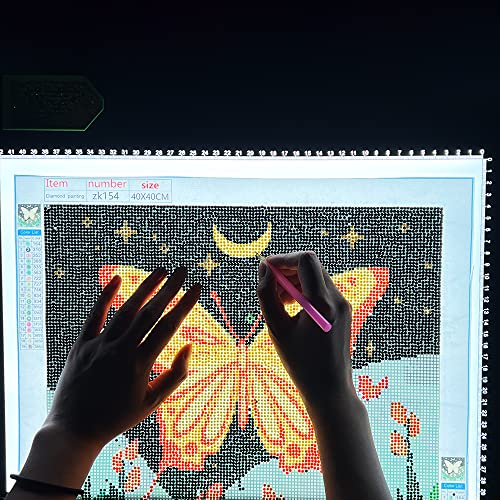 HSK A4 LED Light Box Light Pad Lock/Unlock Modes Touch Dimmer Button Dimmer 5 Level Brightness Led 7000 Lux for Tatoo,Trace, Drawing,Animation, HSK