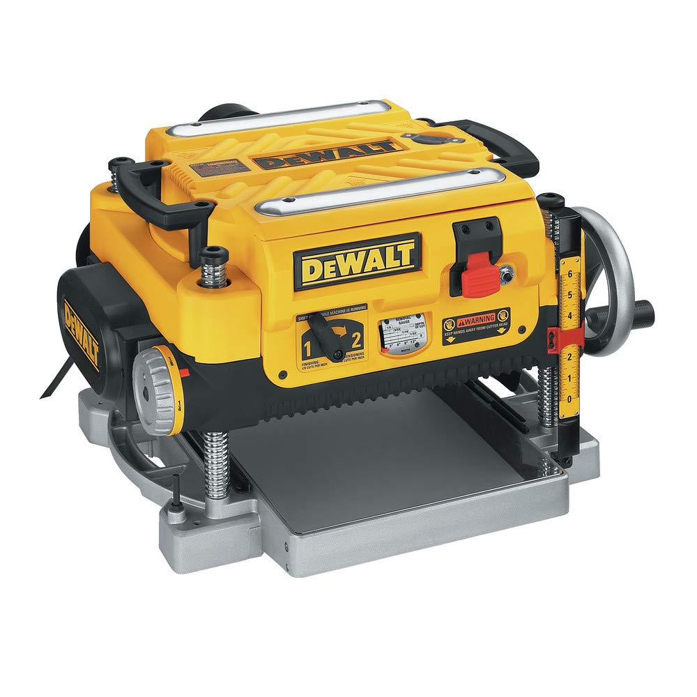 DEWALT Planer, Thickness Planer, 13-Inch, 3 Knife for Larger Cuts, Two Speed 20,000 RPM Motor, Corded (DW735) DEWALT
