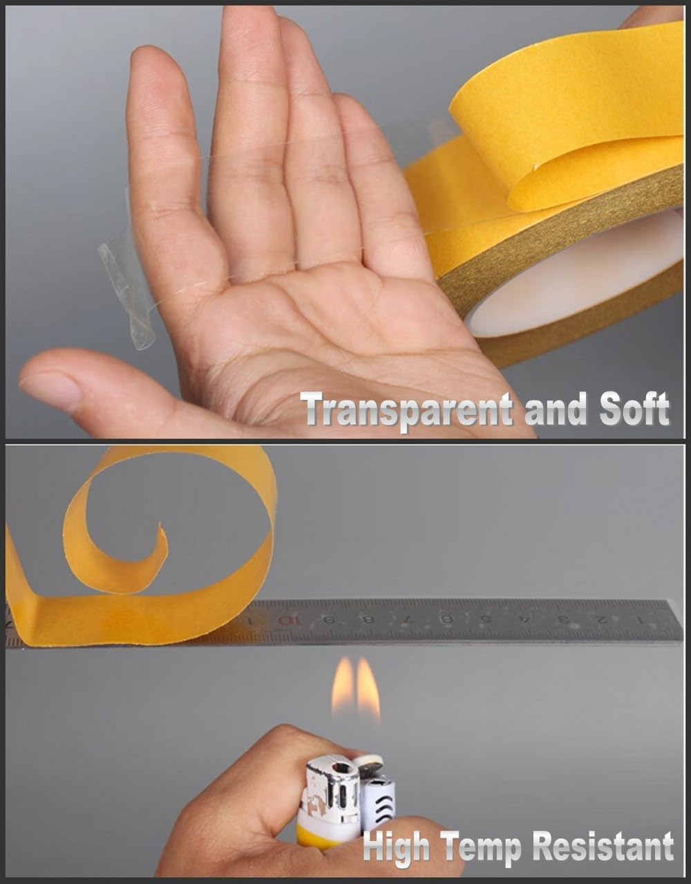 Ultra-Thin Clear Double Sided Tape Heavy Duty 2-Inch x 50 Feet Two Sides Strong Stick Mounting Adhesive Tape for Arts & Crafts, Fix Carpet, Women ANGKEEL