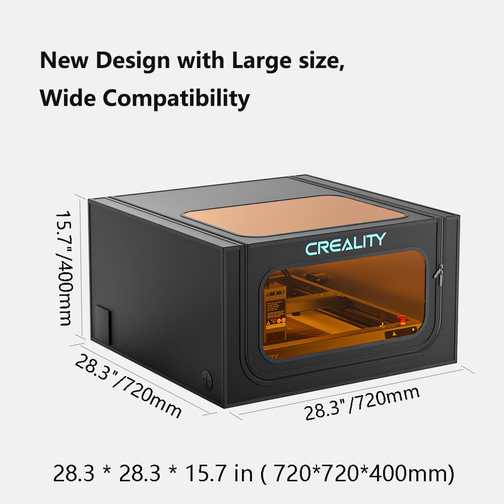 Creality Laser Engraver Enclosure 2.0, Laser Engraving Machine Protective Cover with Eye Protection, Insulates Against Fumes and Odors for Laser Skouphy