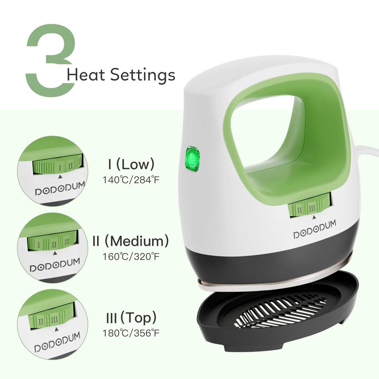 DODODUM Heat Press Small Heat Press Machine for T Shirts Shoes Hats Small HTV Iron-on Vinyl Projects Easy to Use Portable Iron Press for Heating dododum