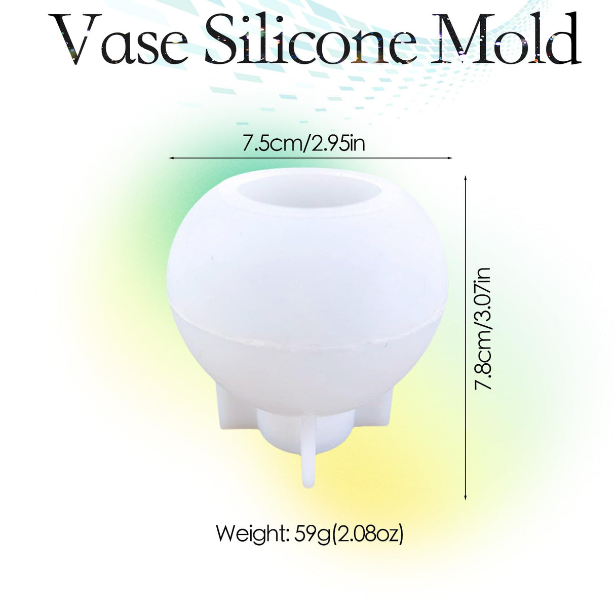 XYQHOAC Resin Vase Mold Round Vase Epoxy Resin Molds Silicone Casting Moulds for DIY Dried Flower Container Plant Propagation Station Makeup Brushes XYQHOAC