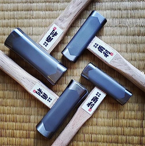 KAKURI Chisel Hammer 4 oz (115g) Japanese Woodworking Carpenter Hammer for Chisel, Plane, Nail, Heavy Duty Japanese Carbon Steel Square Head Sivler, KAKURI