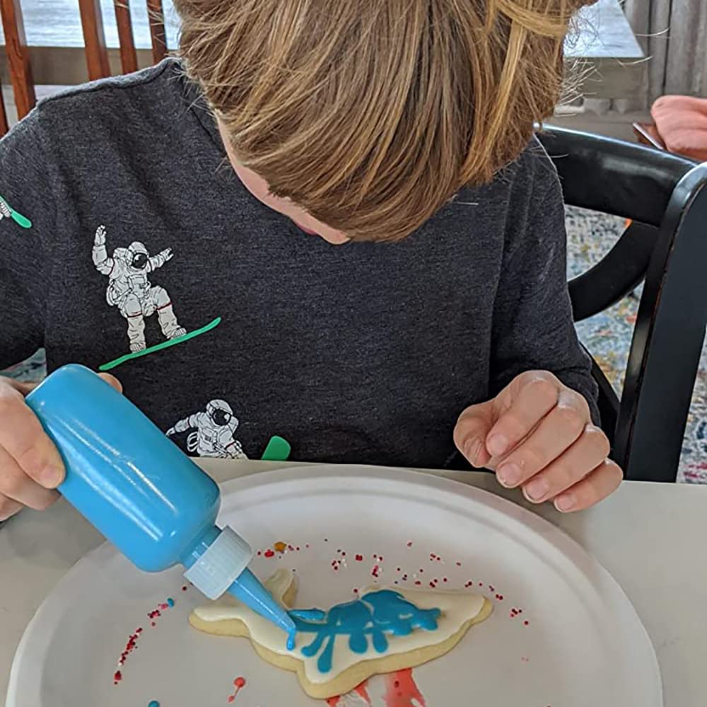 Hedume 30 Pack 4-Ounce Plastic Squeeze Bottles with Red Tip Cap and Measurement - BPA-Free, Latex-Free, Food-Grade - Good for Crafts, Art, Glue, Hedume