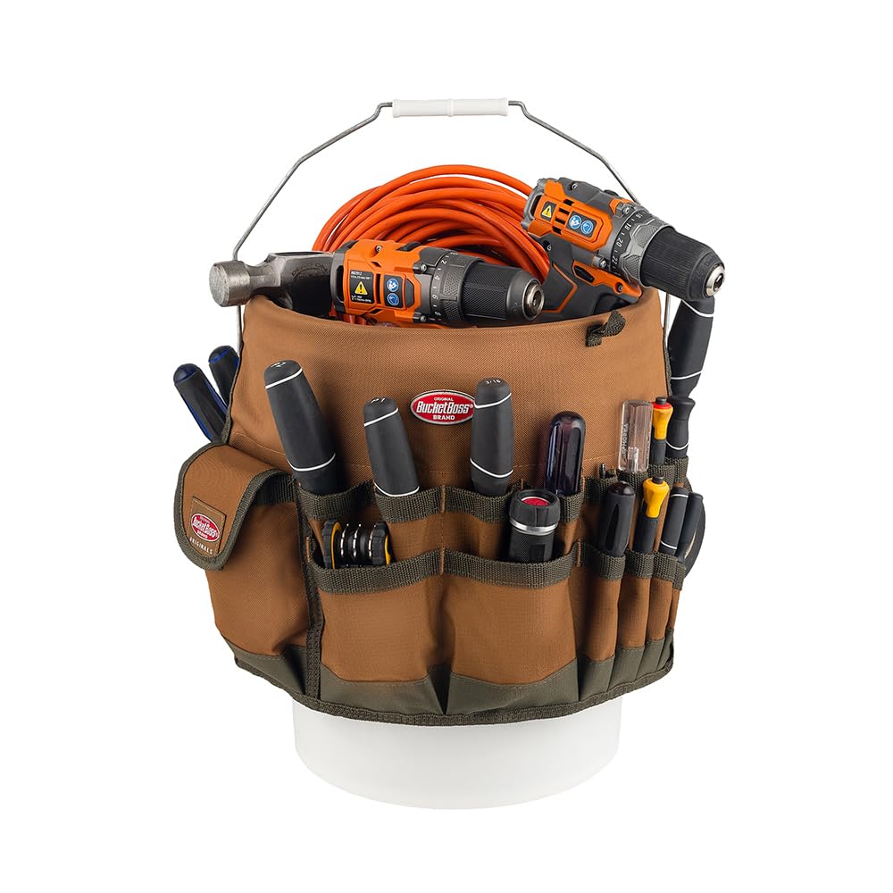 Bucket Boss The Bucketeer Bucket Tool Organizer in Brown, 10030 Bucket Boss