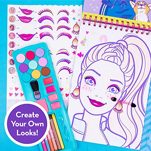 Horizon Group USA Barbie Makeup Artist Magazine, Create Your Own Hair & Makeup Looks Using 130+ Stencils, 180+ Stickers, Crayons, Pretend Makeup & Horizon Group USA