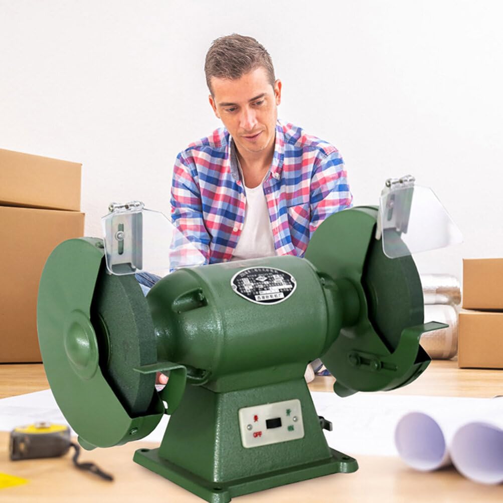 Bench Grinder Eye Shield, 6pcs Bench Grinder Guards Bench Grinders Kit Guard Eye Grinder Shield Bench Safety Replacement Included Screws Angle TEHAUX