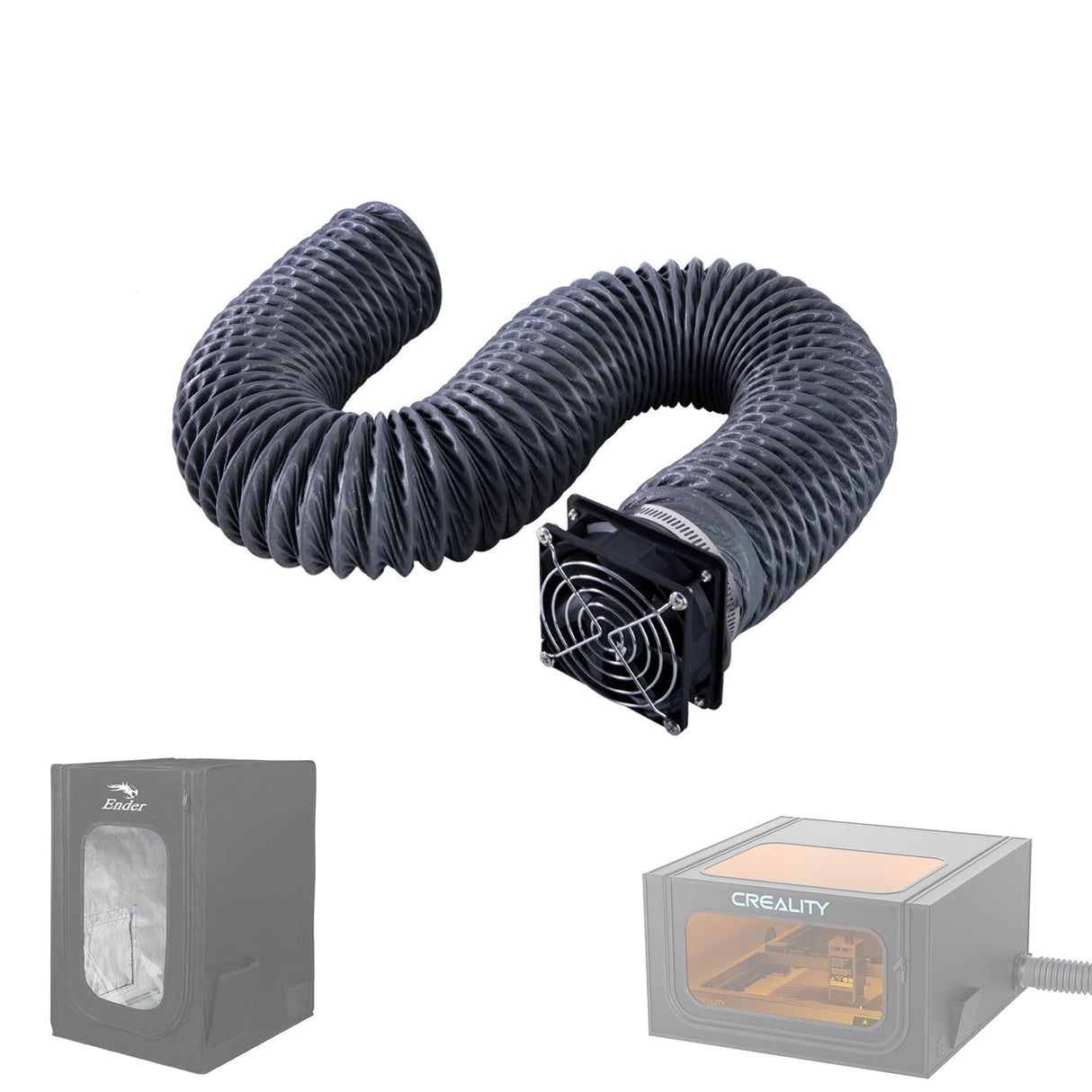 Creality Upgraded Fume Extraction Kit for Ender Plus 3D Printer Enclosure-with Exhaust Fan Interface or Laser Engraver Enclosure Pro Efficient Lokkr