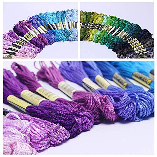 LOVIMAG Premium Rainbow Color Embroidery Floss 140 Skeins Per Pack with Cotton for Cross Stitch Threads, Bracelet Yarn, Craft Floss, Aroic Embroidery LOVIMAG
