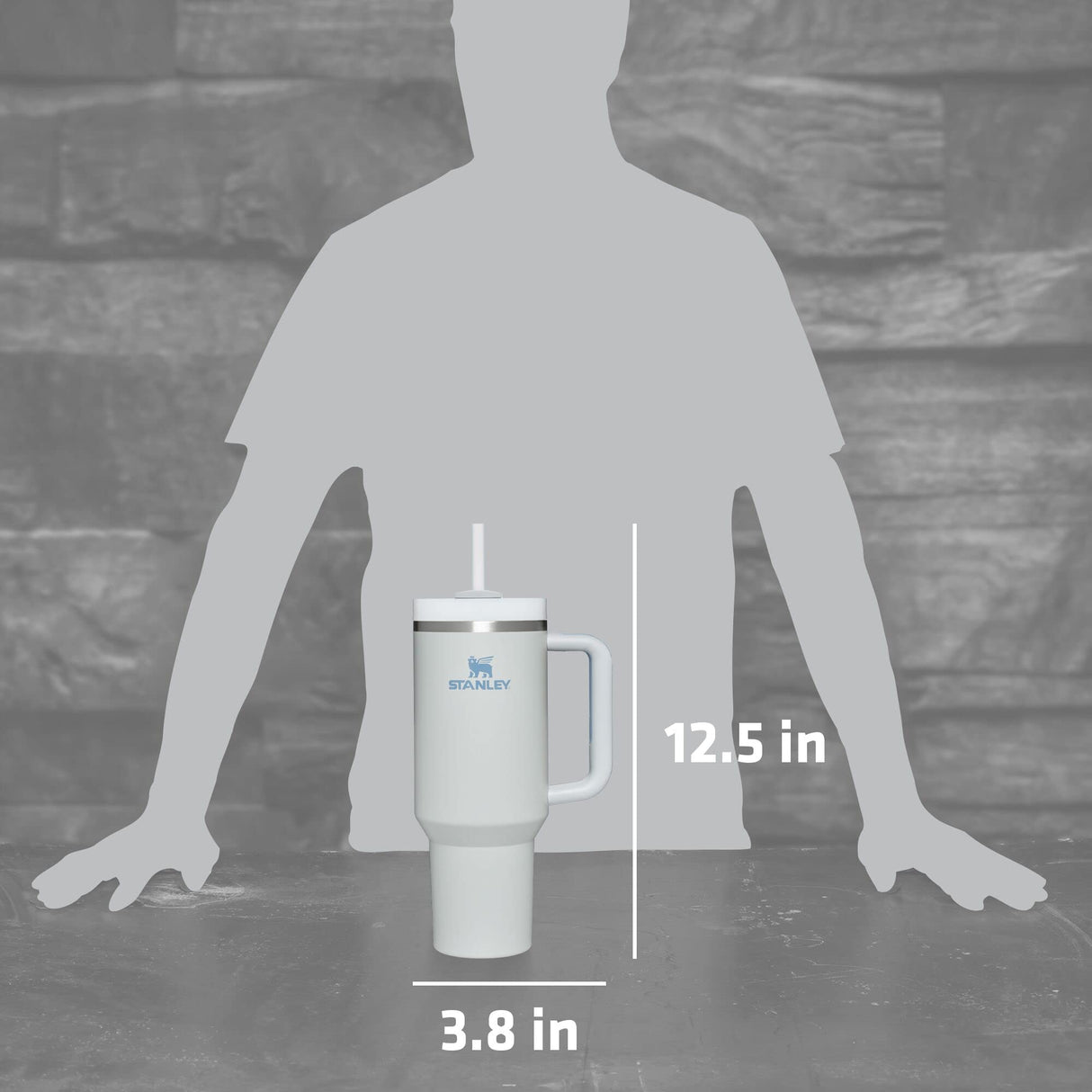 Stanley Quencher H2.0 FlowState Stainless Steel Vacuum Insulated Tumbler with Lid and Straw for Water, Iced Tea or Coffee, Smoothie and More, Fog, 40 STANLEY