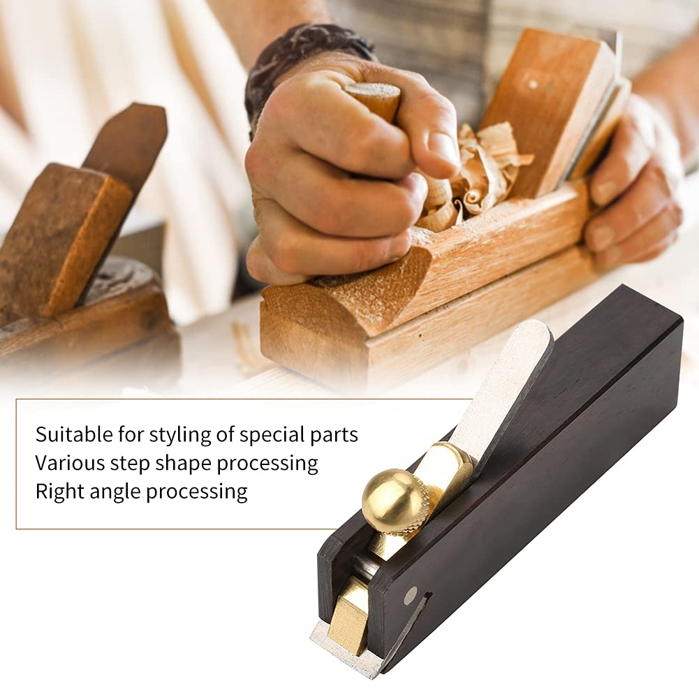 Mini Wood Planer, 3 inch Wood Hand Planer Ebony Woodworking Plane for Planing Surface Smoothing Flat Bottom Trimming Wood Perfect for Carpenter DIY zjchao