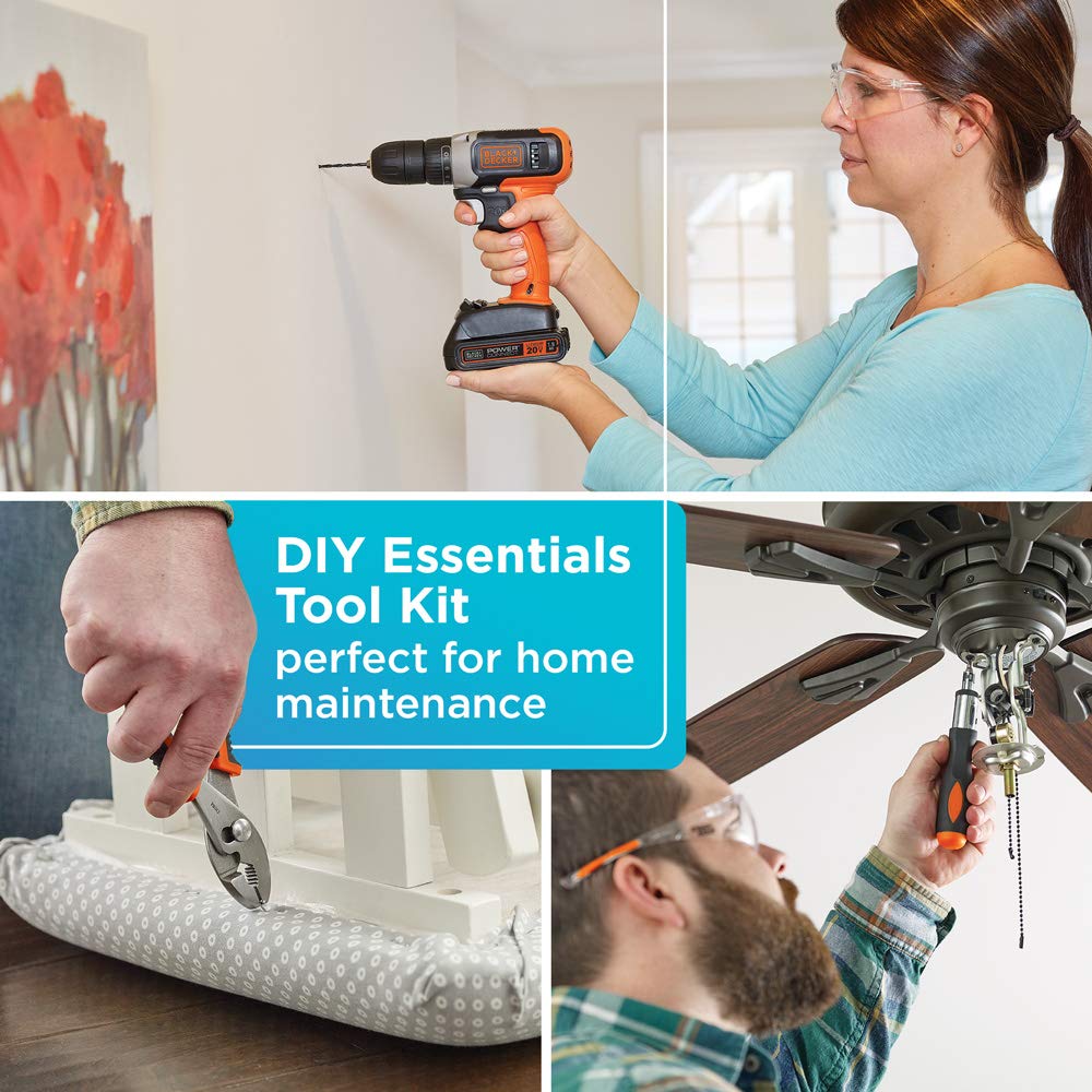 beyond by BLACK+DECKER Home Tool Kit with 20V MAX Drill/Driver, 83-Piece (BDPK70284C1AEV) beyond