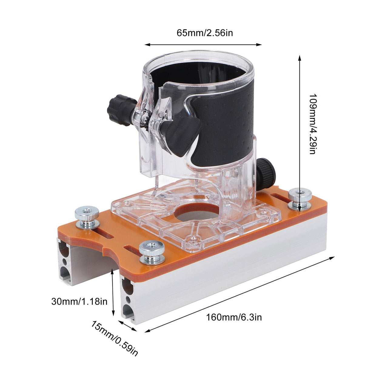 Power Tool Protective Shield Accessory Base Woodworking Trimmer Router Router Transparent Trimming Machine Protection Cover Garosa