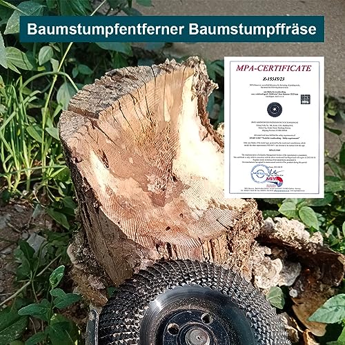 OBA Grinder Wheel Disc 4 Inch Wood Shaping Wheel, Wood Grinding Shaping Disk for Angle Grinders with 7/8” Arbor OBA