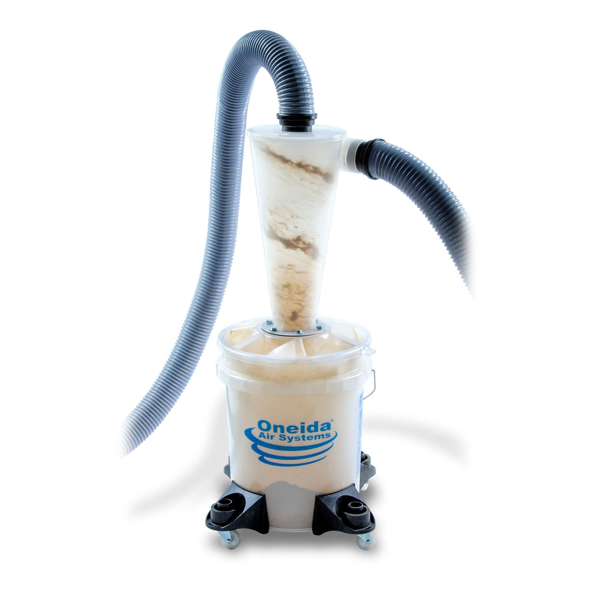Oneida Air Systems Dust Deputy 2.5 Deluxe Cyclone Separator Kit: Portable Collector with Clear Bucket for Wet/Dry Shop Vacuums (DD 2.5 Deluxe 5-Gal) Oneida Air Systems
