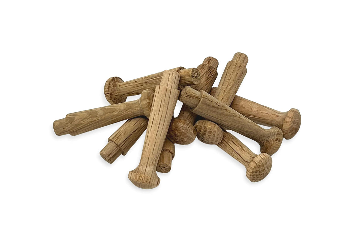 Oak 1.75-Inch Small Unfinished Shaker Pegs Includes Tenon Length of 1/4-Inch (25-Pack) - Balsam Point Workshop Balsam Point Workshop
