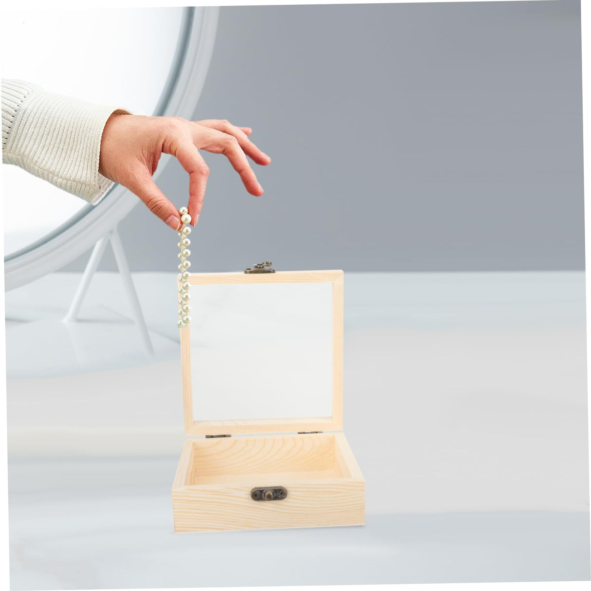 Unomor 2pcs Boxes Wooden Storage Box Small Wooden Boxes Car Interior Wood Boxes for Crafts Wood Crates Unfinished Wood Treasure Wood Unpainted Unomor