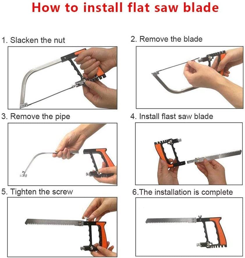 14 In 1 Multi Purpose Diy Bow Saw, Universal Hand Saw Kit Toolbox Of Multi Blades Set Work As Hack Saw, Coping Saw, Bow Saw, Wood Saw, Steel Saw Autimatic