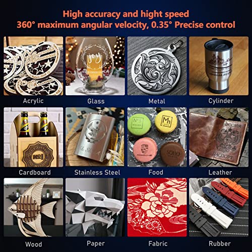 JICCODA Laser Engraver Machine 10W Output Power Laser Cutter,DIY Laser Engraver for Wood and Metal, Paper, Acrylic, Tiles Support LightBurn and JICCODA