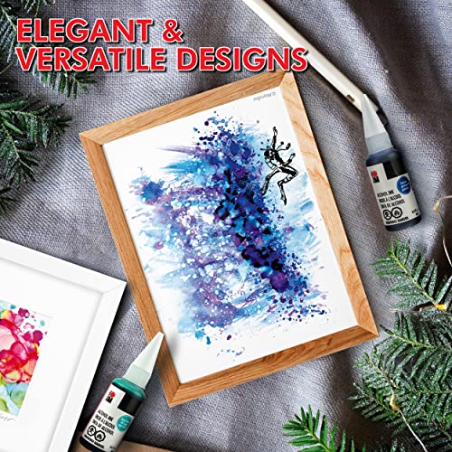 Marabu Alcohol Ink for Epoxy Resin - 6 Classic Colors Alcohol Ink Set - Vibrant and Versatile Alcohol Inks for Resin Art, Tumblers, Alcohol Paint Marabu