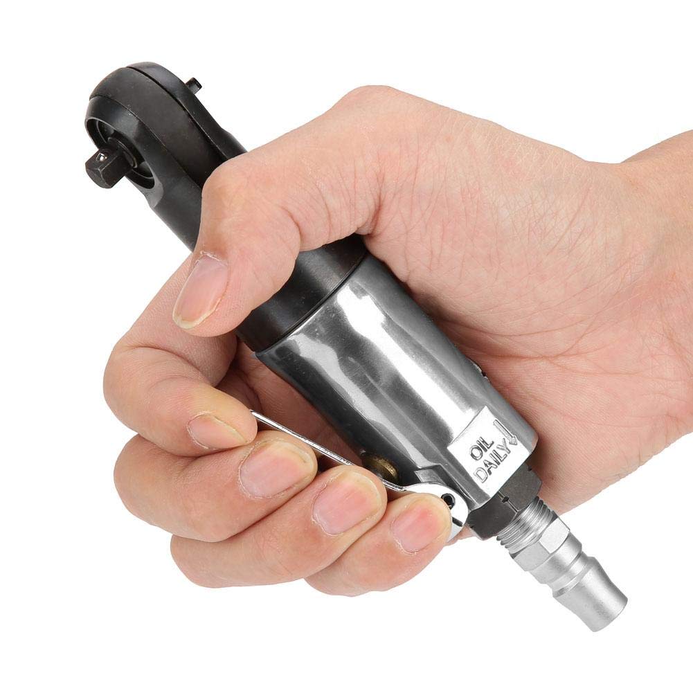 Square Drive Pneumatic Wrench Straight Shank Air Ratchet Wrench for Machinery Manufacturing and Automotive Industries(3/8") FTVOGUE