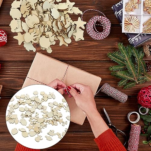 Ocean Decor Unfinished Sea Creatures Wood Cutouts 100pcs Blank Wooden Ocean Animals Sea Animal Life Cutouts Chips Shapes Model for Home Decor Abaodam
