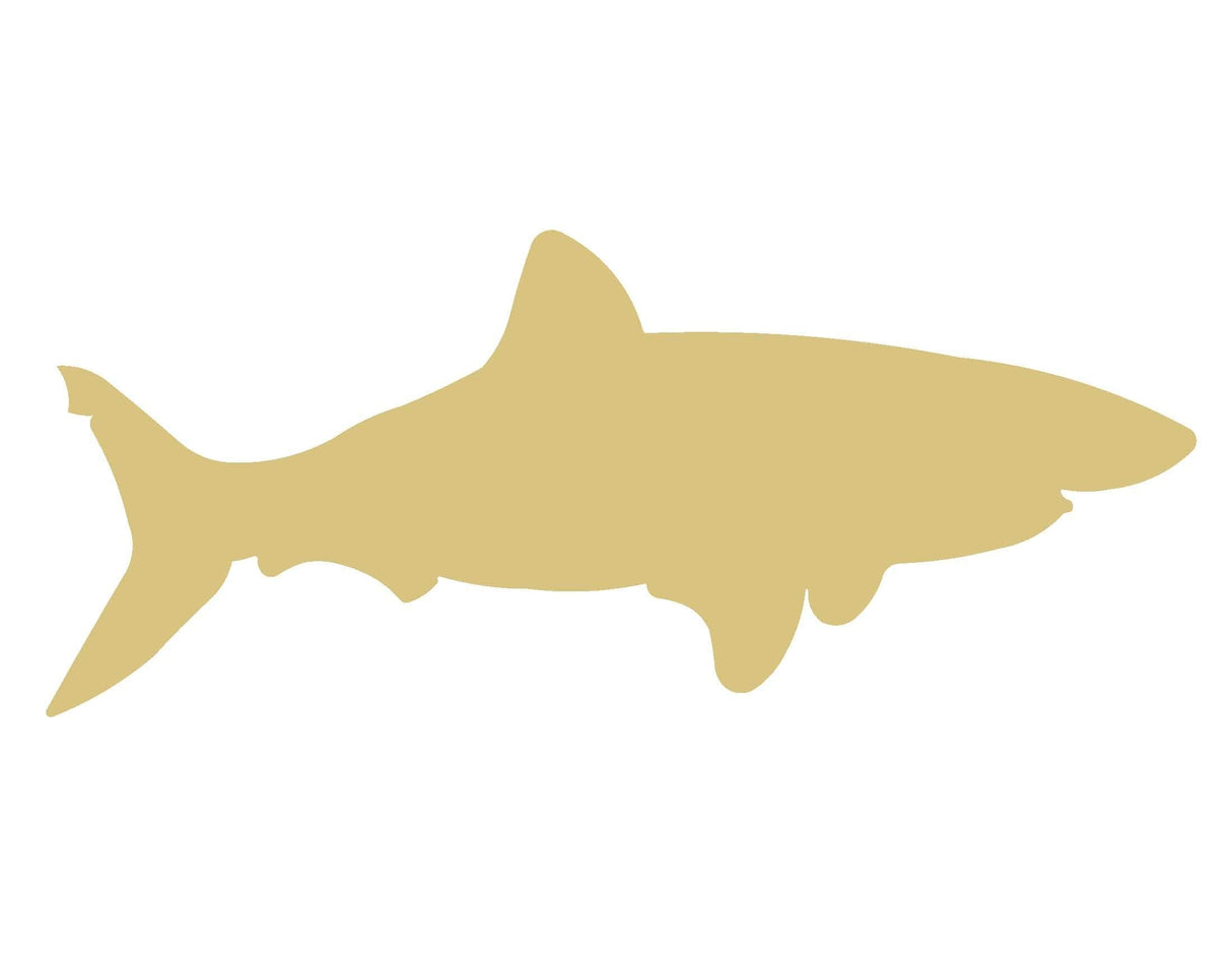 Shark Cutout Unfinished Wood Nautical Decor Door Hanger Ocean Beach House MDF Shaped Canvas Style 6 Diverse Woodworking