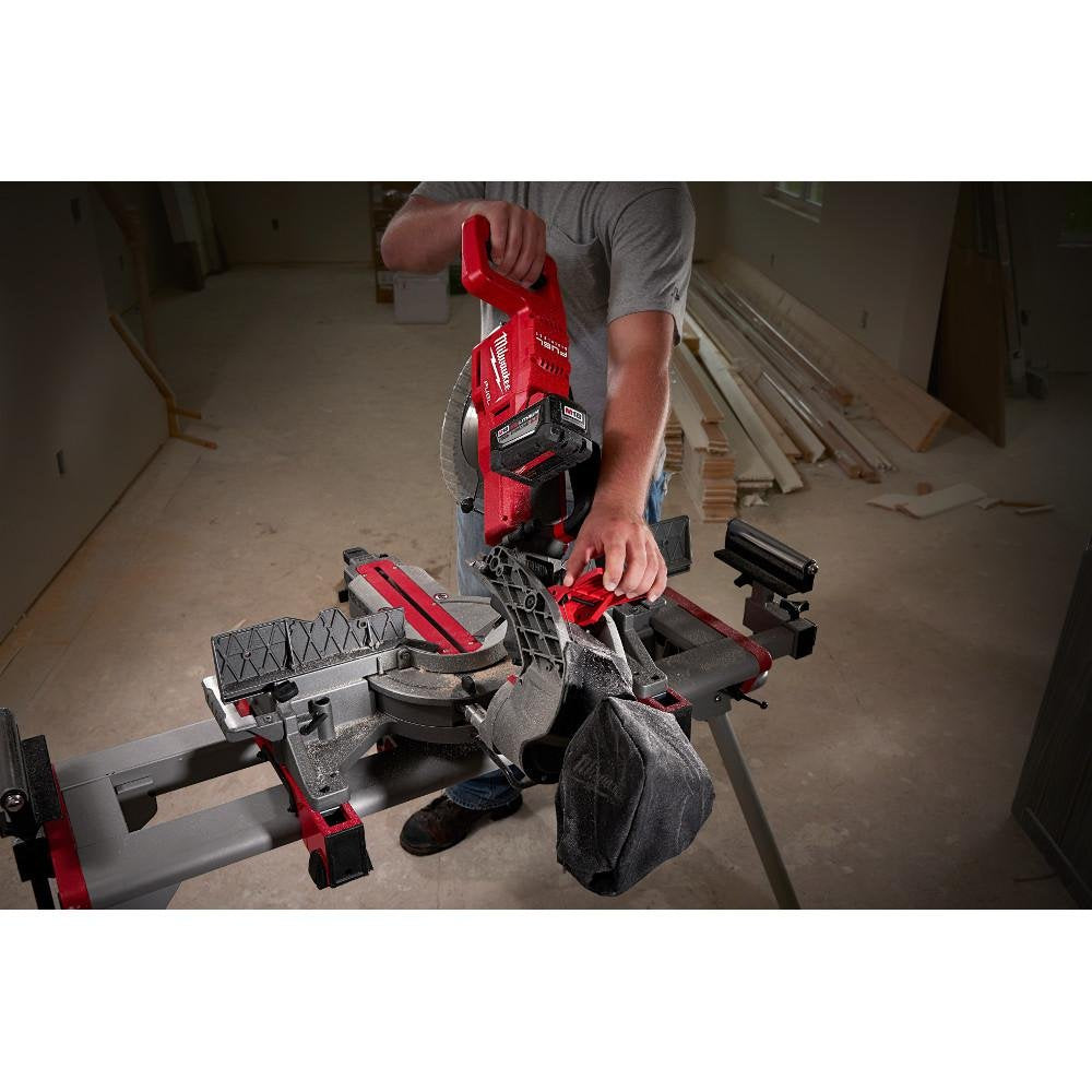 Milwaukee M18 18-Volt FUEL Lithium-Ion Cordless Brushless 10 in. Dual Bevel Sliding Compound Miter Saw Kit Milwaukee