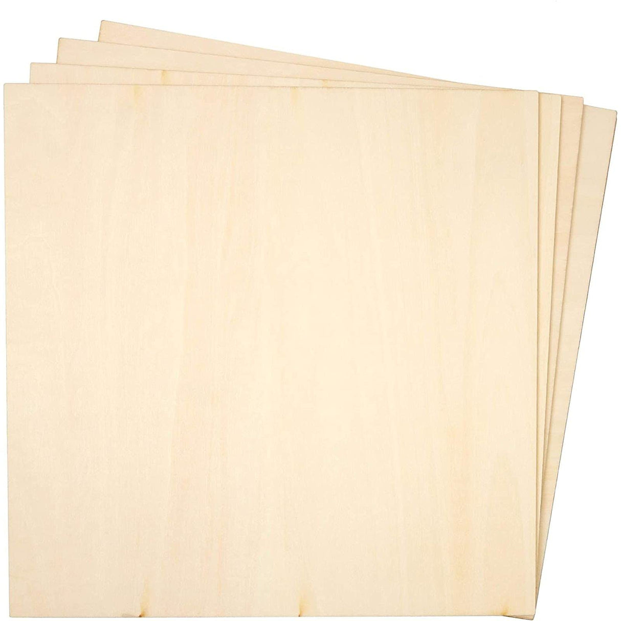 Thin Basswood Sheets, Wood Squares for Crafts 10x10, 3mm Plywood for Laser Cutting, Wood Burning (8 Pack) Bright Creations