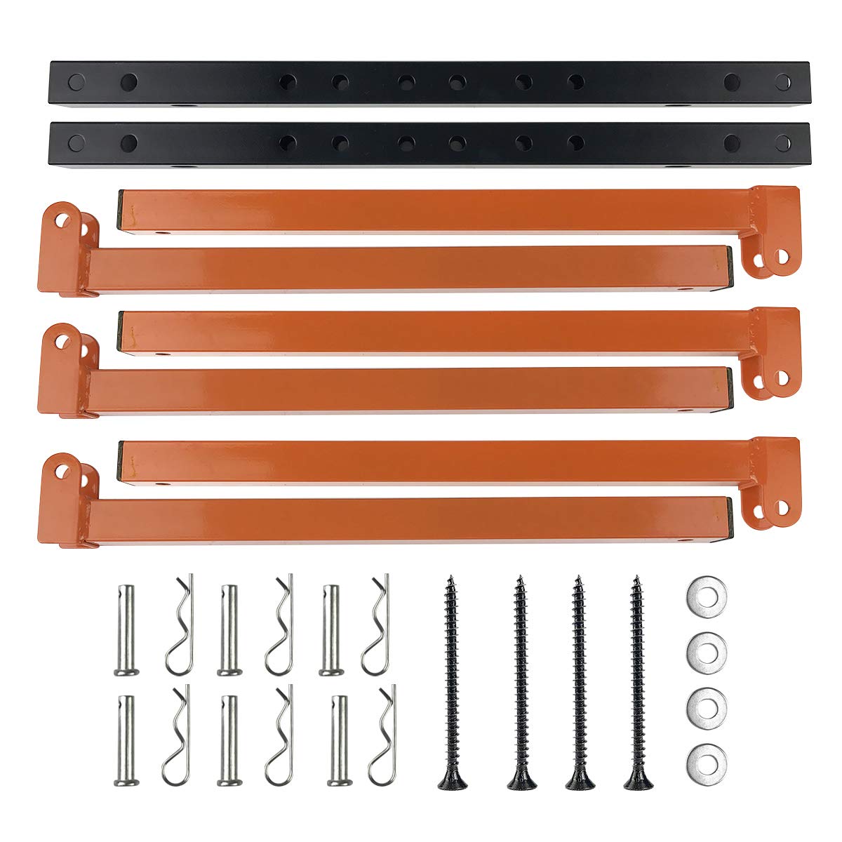 Homydom Wood Organizer and Lumber Storage Metal Rack with 3-Level Wall Mount, 2 Pack Homydom