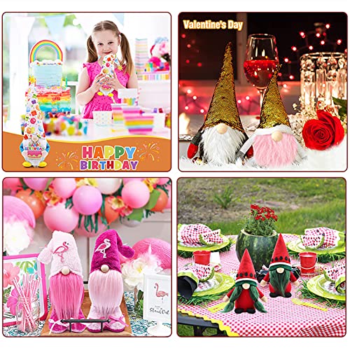 Gnome Beards for Crafting, 12 Pieces Pre-Cut Christmas Gnome Beards and Gnome Noses for Crafts Christmas Valentine's Day Independence Day Handmade EUBUY