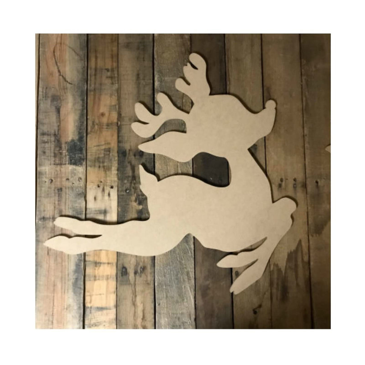Wooden Rudolph Wood Craft,Unfinished Wooden Cutout Art,DIY Wood Sign, Inspirational Farmhouse Wall Plaque,Rustic Home Decor for Bedroom Living Room Arupkeer