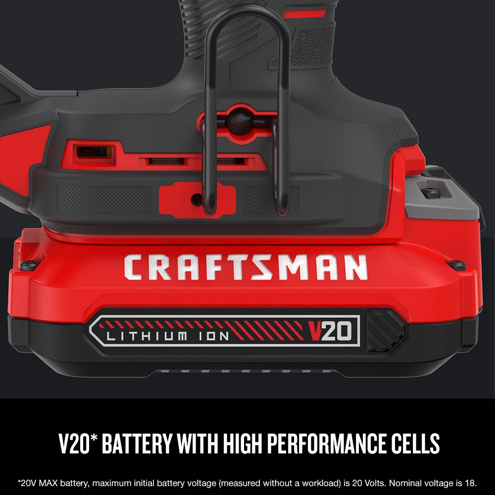 CRAFTSMAN V20 Cordless Brad Nailer Kit, 18GA (CMCN618C1) Craftsman
