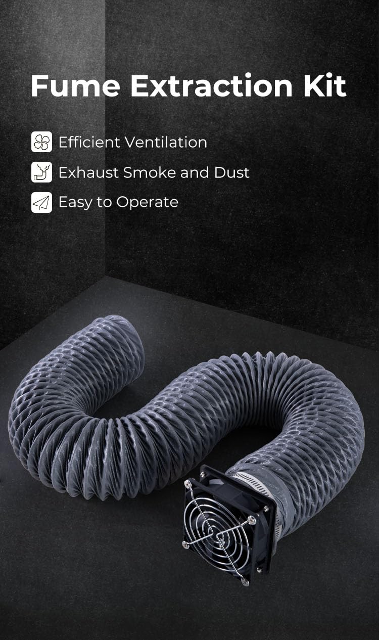 Creality Upgraded Fume Extraction Kit for Ender Plus 3D Printer Enclosure-with Exhaust Fan Interface or Laser Engraver Enclosure Pro Efficient Lokkr
