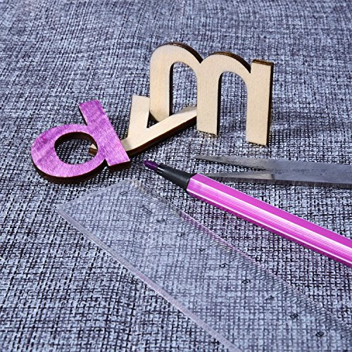 SATINIOR 124 Pieces Totally Wooden Capital Letter Wood Lower Case Letters Wooden Numbers for Arts Crafts DIY Decoration Displays SATINIOR