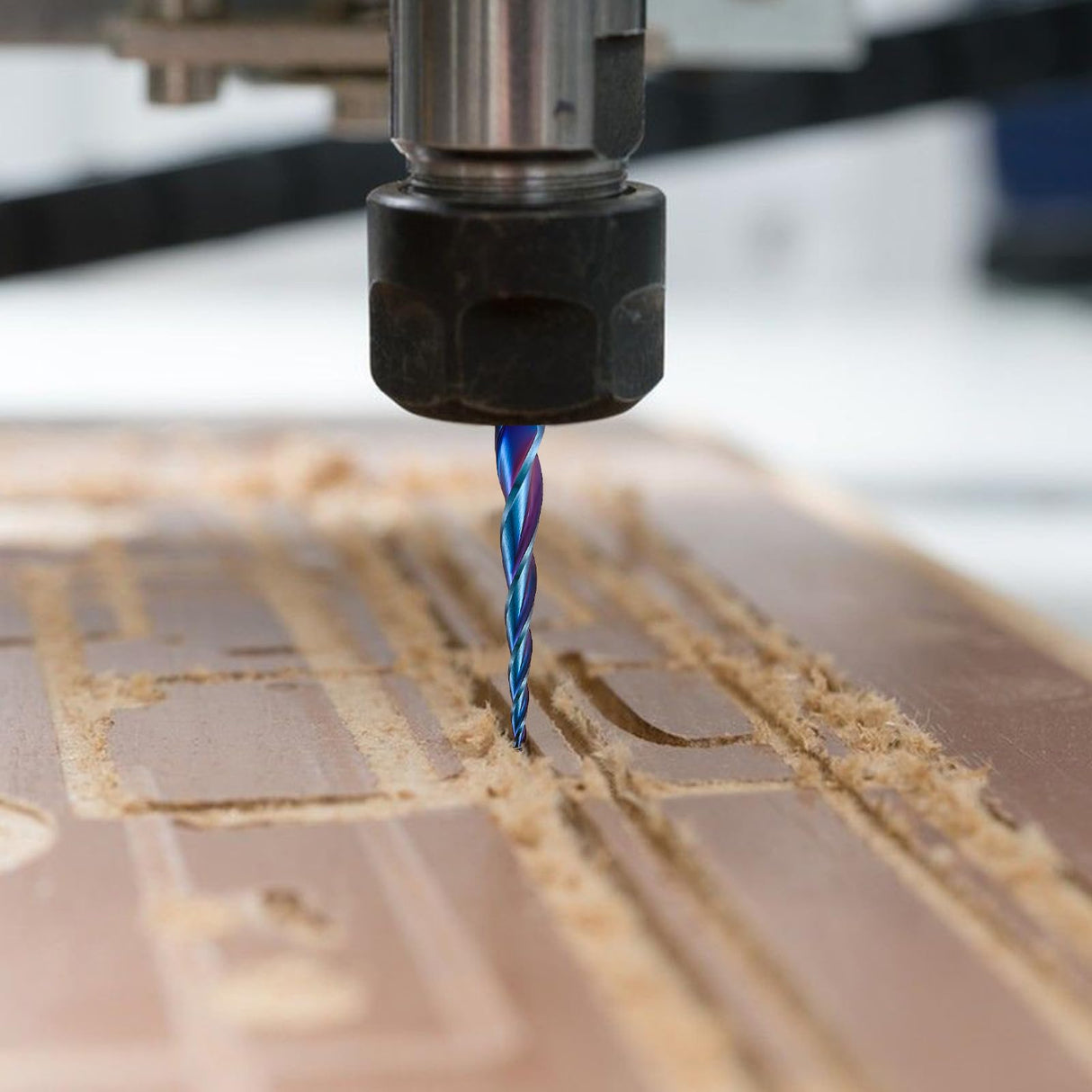 Turnextte 3.6 Deg Spiral Tapered Ball Nose Router Bit for CNC, 3 Flute 1/16 Dia x 1/32 Radius and 1-1/2 inch Cutting Length 1/4 inch Shank with Nano Turnextte