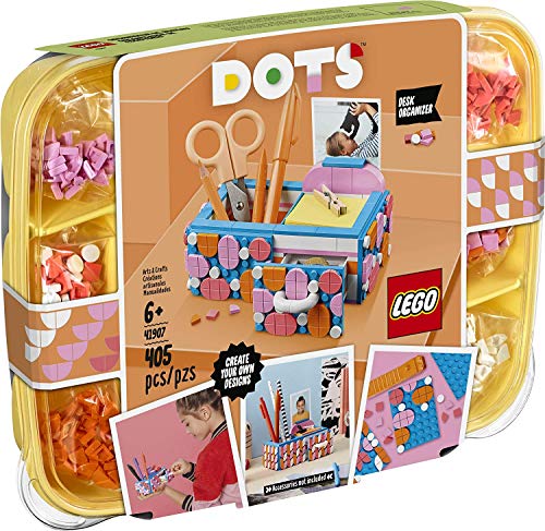 LEGO DOTS Desk Organizer 41907 DIY Craft Decorations Kit for Kids who Like Designing and Redesigning Their Own Room Decor Items to Use, Makes a Fun LEGO
