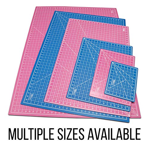 US Art Supply 9" x 12" Pink/Blue Professional Self Healing 5-Ply Double Sided Durable Non-Slip Cutting Mat Great for Scrapbooking, Quilting, Sewing U.S. Art Supply