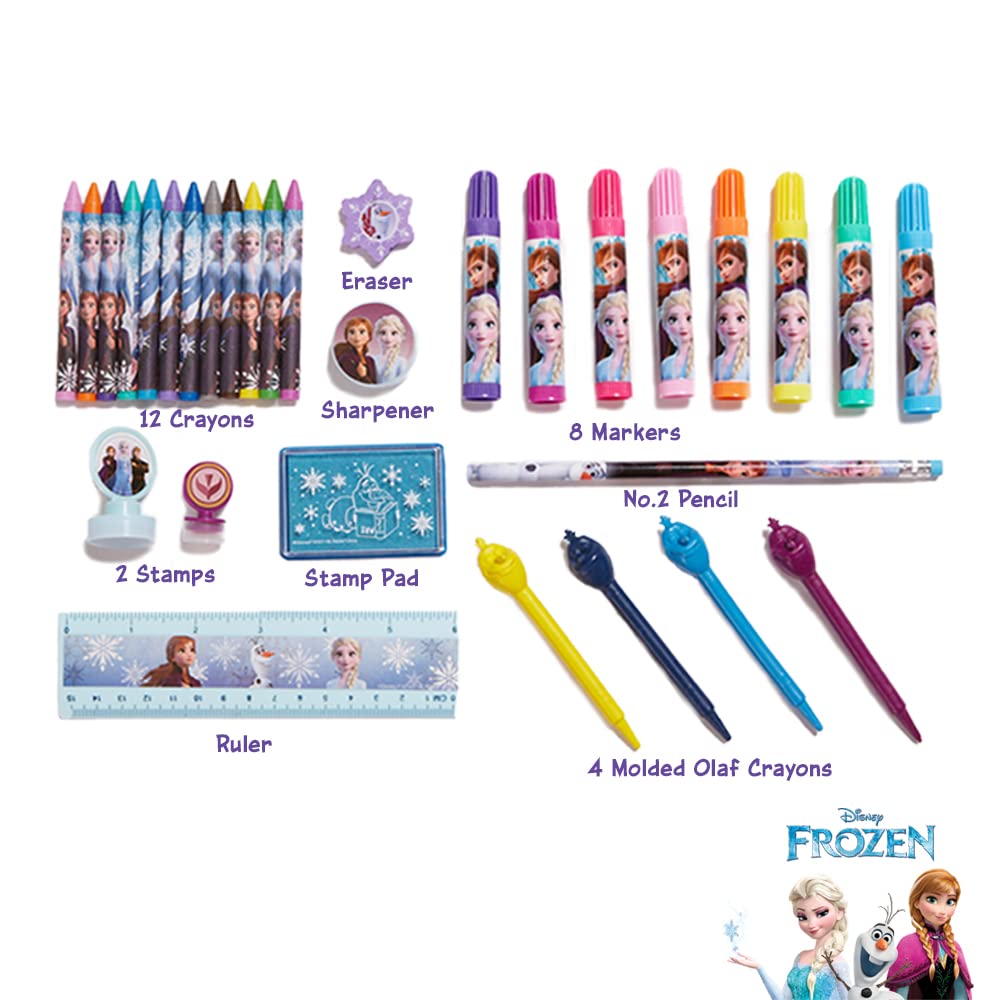Innovative Designs Disney Frozen 2 Kids Deluxe Activity Set with Carrying Tin, Coloring Sheets, Tattoos, Stickers, & Art Supplies Innovative Designs