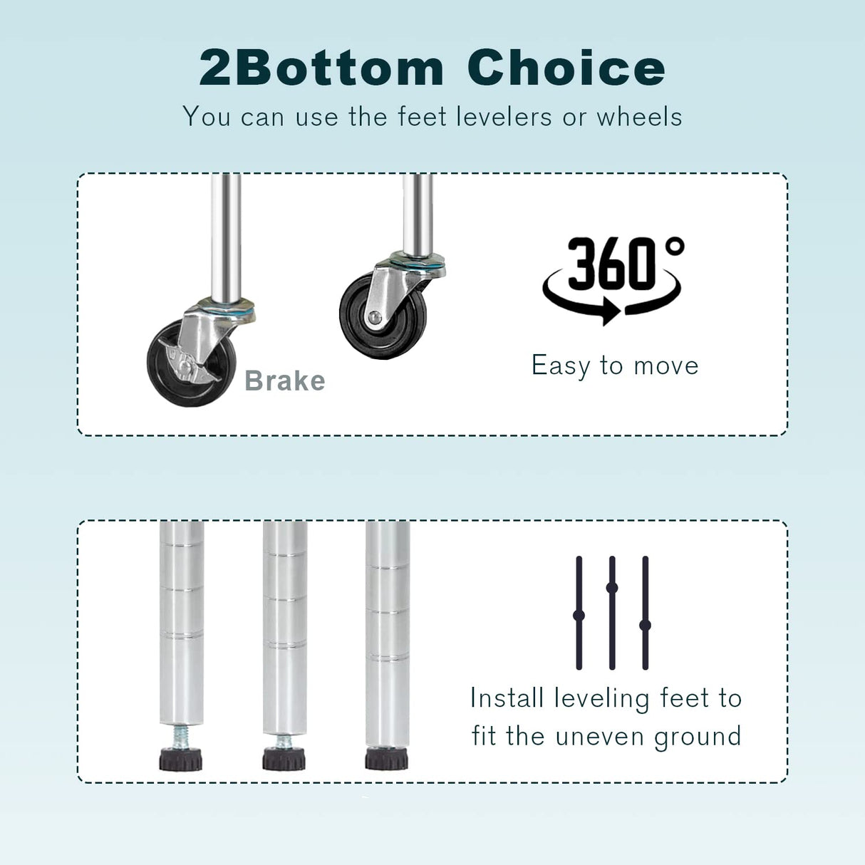 6-Tier Storage Shelf, Wire Shelving Unit NSF Certified Storage Rack 48" W x 18" D x 82" H 2100Lbs Capacity Adjustable Layer Heavy Duty Metal Rack Dopinmin
