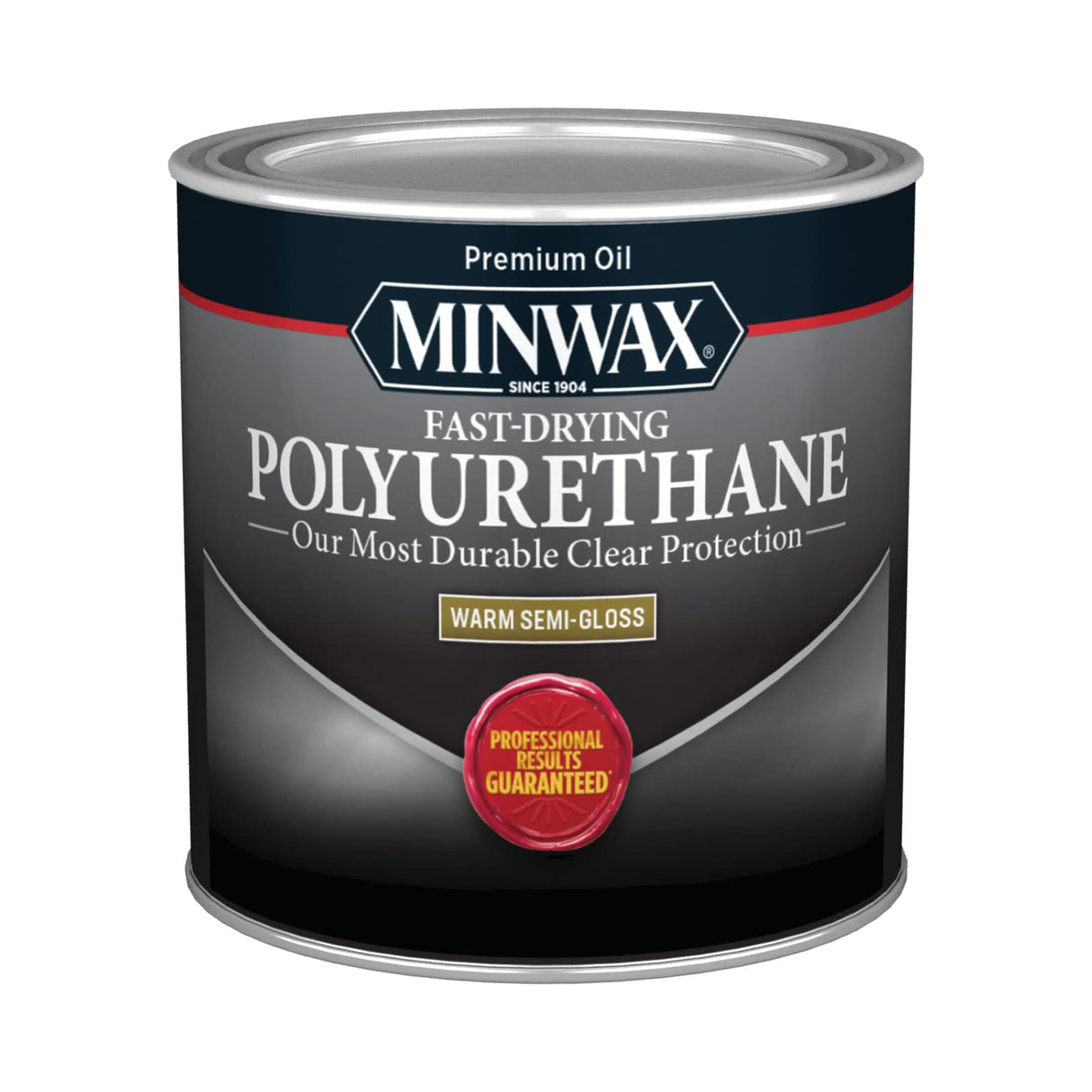Minwax Fast Drying Polyurethane Protective Wood Finish, Clear Semi-Gloss, ½ Pint Minwax