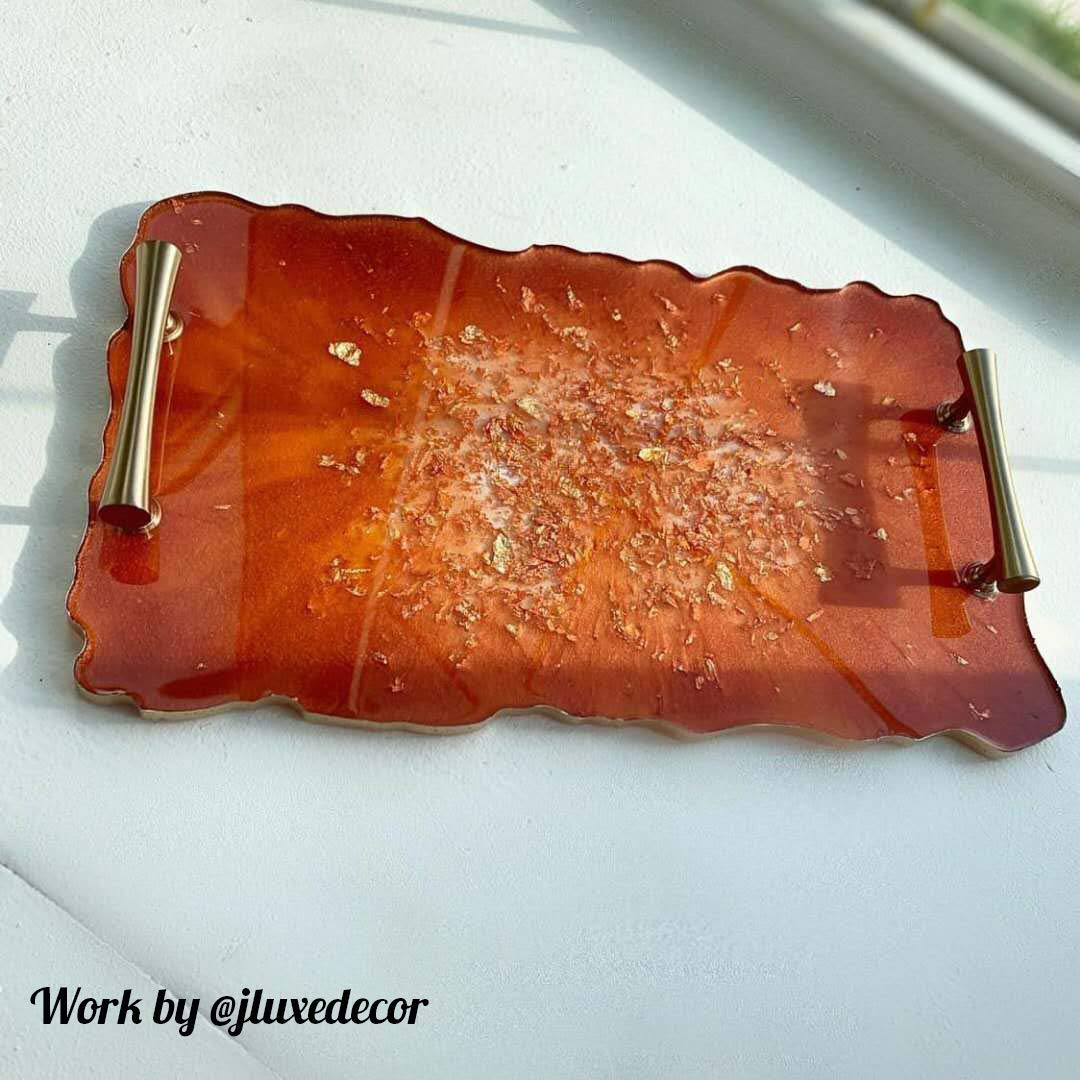 ResinWorld 2 Pack Large Silicone Molds Epoxy Resin Geode Tray Mold DIY for Making Resin Tray ResinWorld