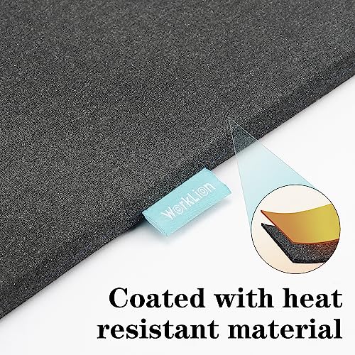 WORKLION Heat Press Mat 11"x13": Double-Sided Fireproof Materials Protective Resistant Mat for Cricut Easypress/Easypress 2 & HTV Craft Vinyl Ironing WORKLION